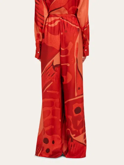 Ferragamo Silk Palazzo Trouser