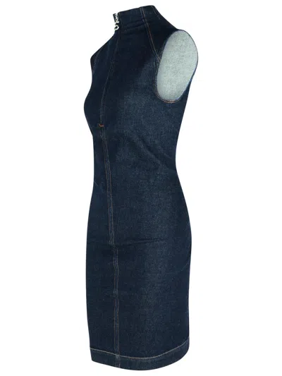 Sportmax Cerea Dark Blue Cotton Dress In Blue