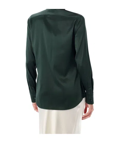 Ralph Lauren Cameron Satin Long-sleeve Shirt
