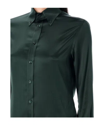 Ralph Lauren Cameron Satin Long-sleeve Shirt