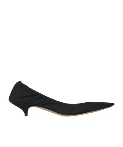 The Row Liisa Kitten Heel In Cotton