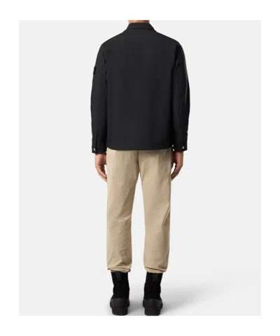 Stone Island Mens Black Soft-shell Pointed-collar Jacket In Black