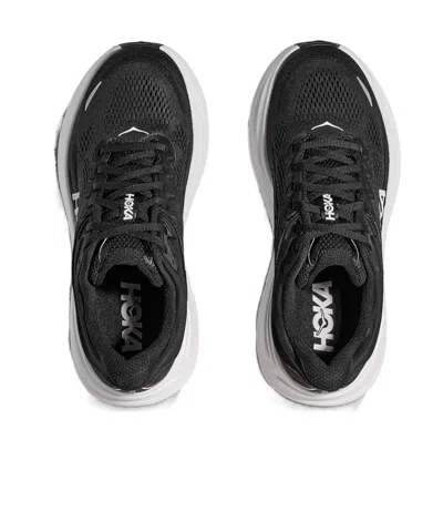 Hoka Bondi 9 Lace-up Fastening Sneakers In Black