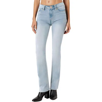True Religion Billie Womens Denim Straight Leg Jeans In Blue