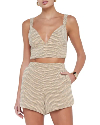 L Agence Castalia Knit Bra Top In Neutral