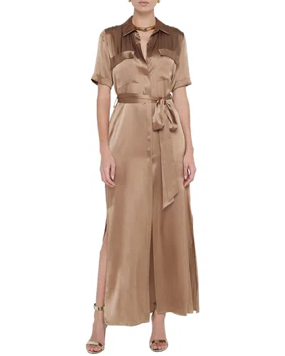 L Agence L'agence Klement Cargo Pocket Silk Dress