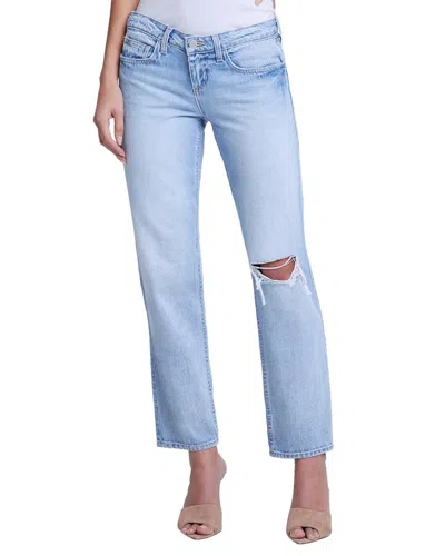 L'agence Nevia Low-rise Distressed Straight Jeans