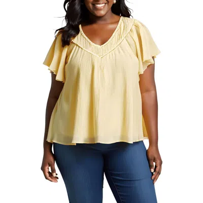Jessica Simpson Plus Womens Braided Cotton Blouse