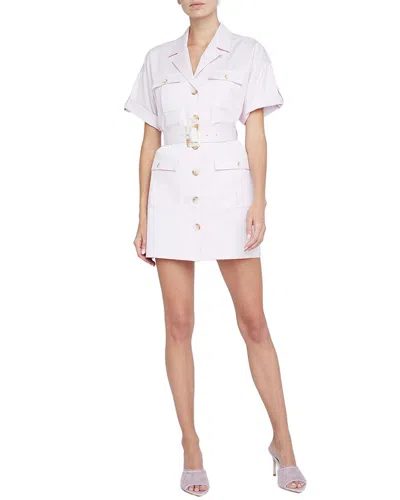 L Agence Everest Safari Belted Minidress In White