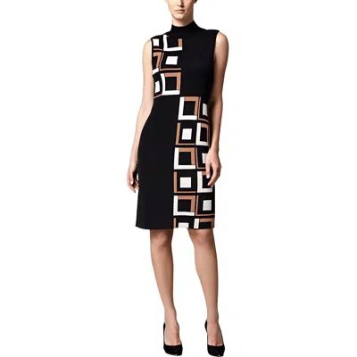Anne Klein Womens Printed Knit Sweaterdress