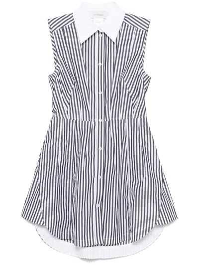 Sportmax Blackwhite Striped Mini Dress
