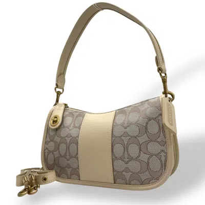 Pre-owned Coach Canvas Leather Handbag Shoulder Bag ()