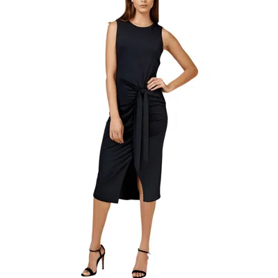 Bar Iii Petites Womens Asymmetric Polyester Midi Dress