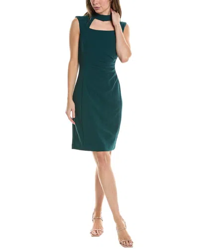 Tahari Asl Scuba Crepe Sheath Dress In Gray