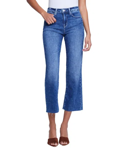 L Agence L'agence Wanda High-rise Crop Wide Leg Jean In Blue