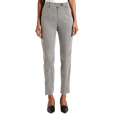 Jones New York Womens Plaid Manmade Straight Leg Pants In Gray