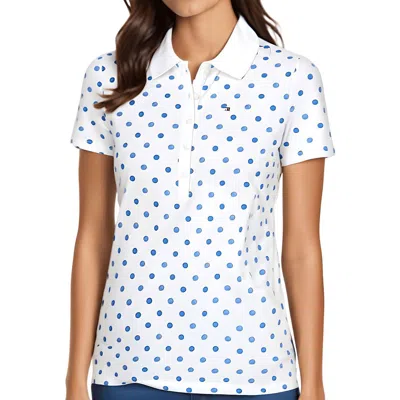 Tommy Hilfiger Womens Polka Dot Cotton Polo Top
