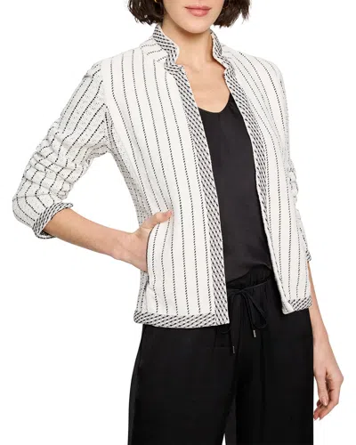 Nic + Zoe Nic+zoe Pinstripe Notch Collar Knit Jacket