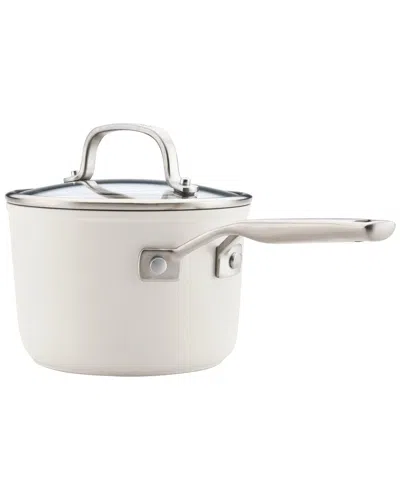 Kitchenaid Hard-anodized White Ceramic Induction 2qt Saucepan In White