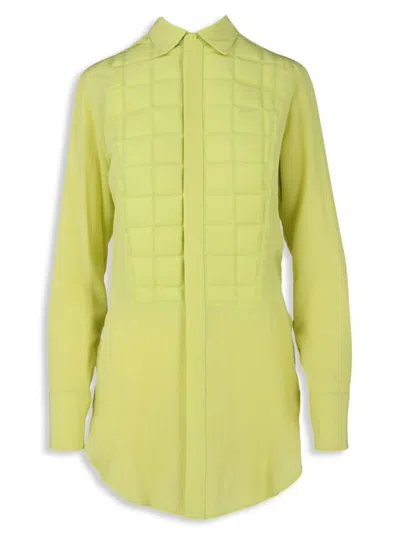 Bottega Veneta Women's Silk Button Down Tunic Shirt