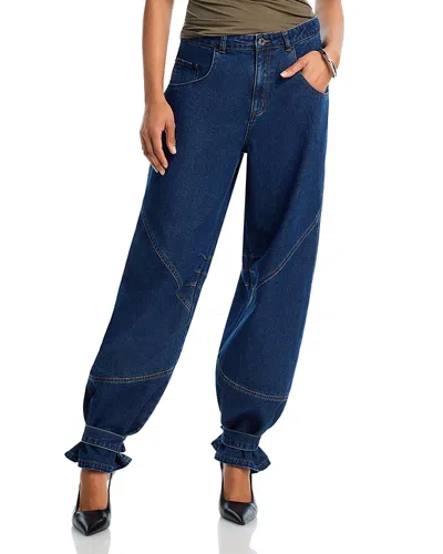 Steve Madden Tre High Rise Jeans In Dark Blue In Blue