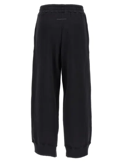 Mm6 Maison Margiela Press Joggers In Black
