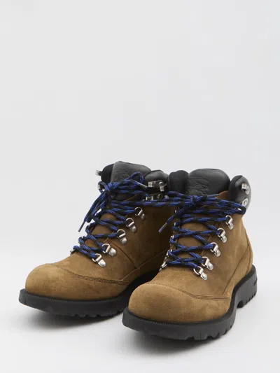 Burberry Moor Suede Lace-up Hiking Boots In Brown