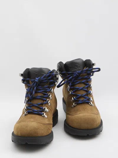 Burberry Moor Suede Lace-up Hiking Boots In Brown