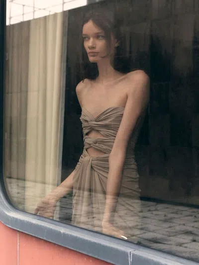Saint Laurent Pink Cut-out Mini Dress