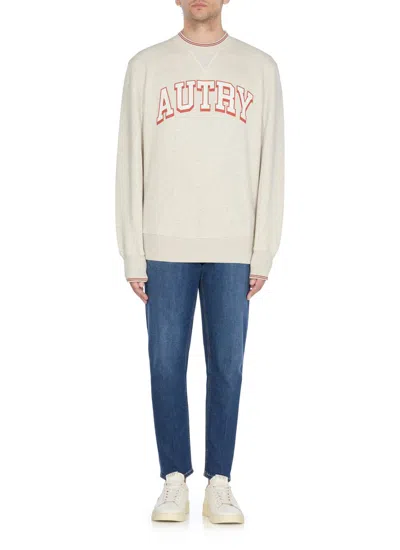 Autry Dallas Low Marshmallow Leather And Brown Sugar Sneakers In White