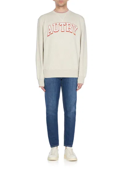 Autry Dallas Nubuck-trimmed Leather Sneakers In White