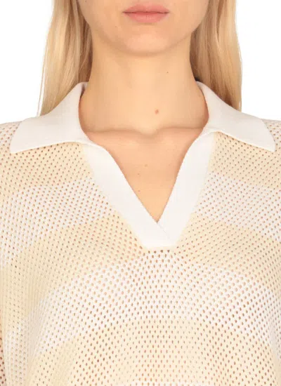 Fabiana Filippi Ivory Wool And Cotton Sweater In Neutral
