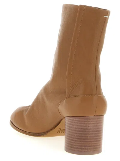Maison Margiela Tabi 60mm Leather Ankle Boots In Brown
