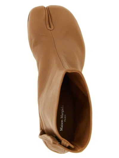 Maison Margiela Tabi 60mm Leather Ankle Boots In Brown