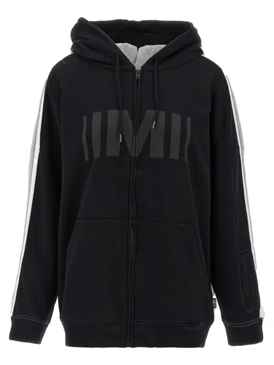 Mm6 Maison Margiela Double Front Sweatshirt Multicolor In Black