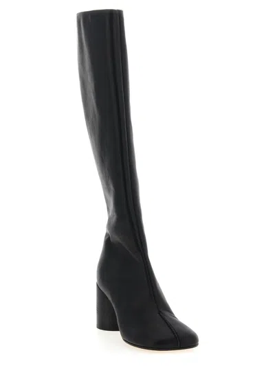 Mm6 Maison Margiela Slip On Knee-high Boots In Black