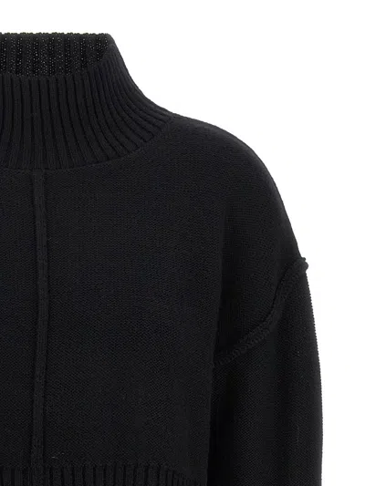 Mm6 Maison Margiela Mm6 By Maison Margiela Cropped Distressed Sweater With High Neck
