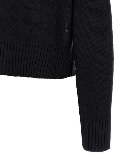 Mm6 Maison Margiela Mm6 By Maison Margiela Cropped Distressed Sweater With High Neck