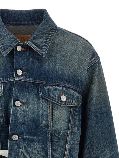 Mm6 Maison Margiela Mm6 By Maison Margiela Tape Denim Jacket In Blue