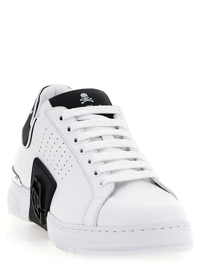 Philipp Plein Nappa Leather Sneakers Low Top Hexagon In Multi