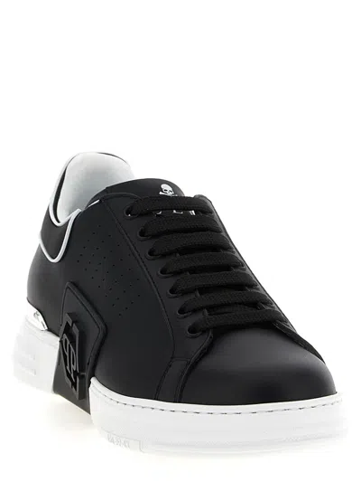 Philipp Plein Nappa Leather Sneakers Low Top Hexagon In Multi