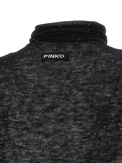 Pinko Long-sleeved Turtleneck Top In Black