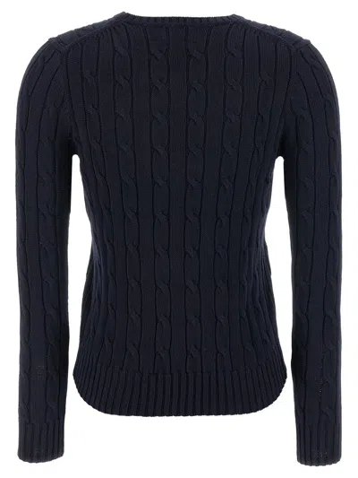 Polo Ralph Lauren Braided Cotton Sweater Sweaters And Cardigans Blue In Blue