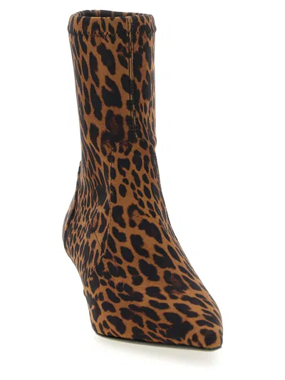 Stuart Weitzman Leopard Print Ankle Boots In Multi