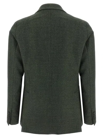 Tagliatore Double Breased Bottoned Blazer Montecarlo In Green