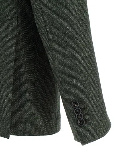 Tagliatore Double Breased Bottoned Blazer Montecarlo In Green