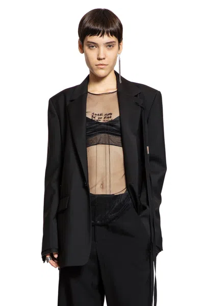 Ann Demeulemeester Abelina Bra In Washed Silk Satin And Tulle