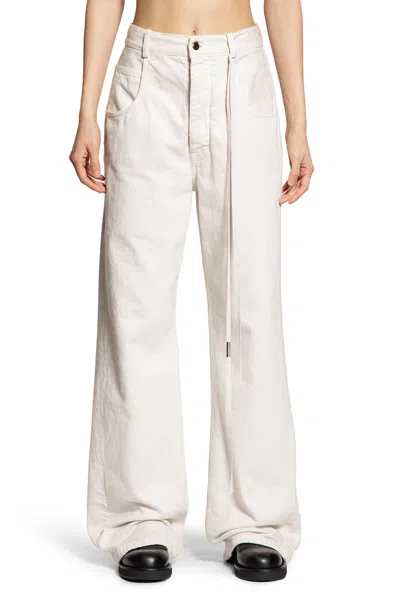 Ann Demeulemeester Claire 5 Pocket Jeans In White