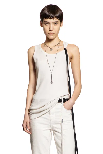 Ann Demeulemeester Seva Tank Top In Cotton Rib Jersey