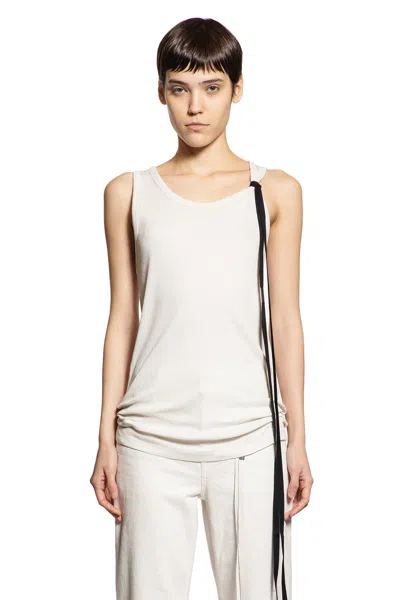 Ann Demeulemeester Seva Tank Top In Cotton Rib Jersey